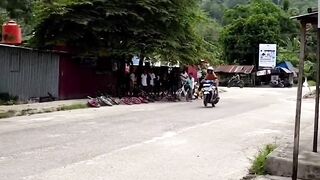 Biker stunt