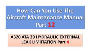 How Can You Use The Aircraft Maintenance Manual Part 12