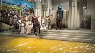 The Ten Commandments (3_10) Movie CLIP - Moses Turns Water Into Blood (1956) HD.