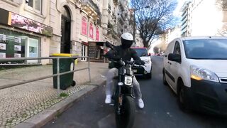 Riding the BMW CE 02
