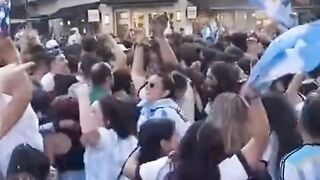 Argentine winning celebration