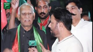 Condemning his Chairman Imran Khan in front of the Governor House for the murderous attack on him