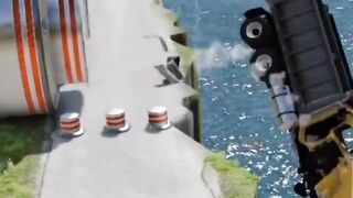 track vs bollard crash bean Ng drive