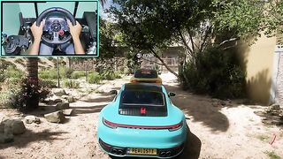 700HP Porsche 911 Carrera S - Forza Horizon 5 Steering Wheel Gameplay