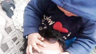 My child.beautyful baby snatching his father with love