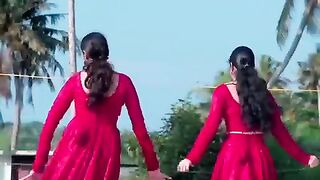 two girls dancing on sky amazing