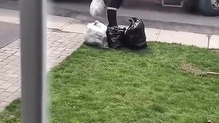 Scared Poor Garbage Man????