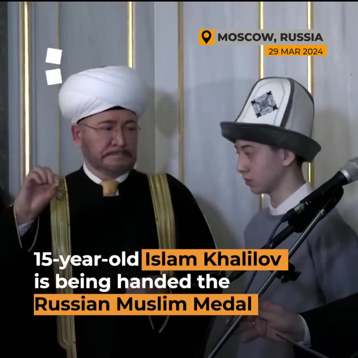 Russian teen honoured with Muslim medal _ Al Jazeera Newsfeed. by ClipRNG