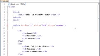 HTML CSS Tutorial - Class 11 - Table Part 2