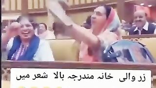 Even though the shoes are being polished in the Pakistan Parliament House, there is a stampede