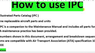 HOW TO USE Aircraft illustrated Parts Catalog (AIPC)