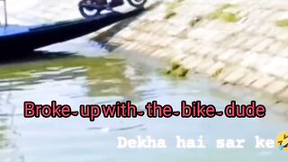 Bad things have gone wrong with the motorcycle dude