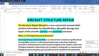 How to use Aircraft Structure Repair Manual Part 01