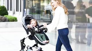 Baby Stroller with Height Adjustable Reversible Seat