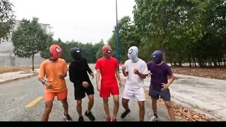 Bros Spiderman VS Super car taxi comeady