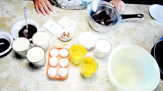 basbousa chocola - المطبخ التونسي - Tunisian Cuisine - هريسة حلوة - البسبوسة بالشكلاطة.