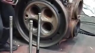 Montage des soupapes de grande moteur
