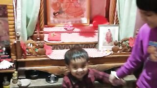 Mrittika & Antarika praying god