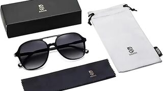 Sunglasses for Women Men Classic 70s Vintage Trendy Square Aviators
