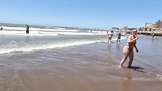 Mar del plata beach is beautiful day enjoy life beach ⛱️