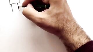 How to draw boy with hairdphone