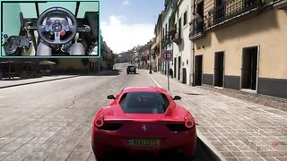 600HP Ferrari 458 Italia Drift Madness - Forza Horizon 5 Wheel Gameplay!"