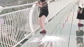 China glass bridge funny video ???????? #shorts #viral #mrbeast #girl
