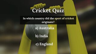 Test Your Knowledge About Cricket With This Cricket Quiz