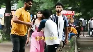 blind man prank on cute girl's ????????
