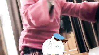 ????বাবাকে তার কন্যা সন্তান শাসন করছে।(The father is being disciplined by his daughter)