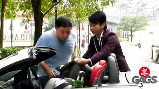Comedy Clips Vomiting In Convertible Car