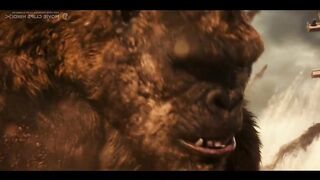 Godzilla v.s kong &action battle scenee