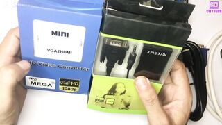 VGA TO HDMI Converter/Adapter I VGA to HDMI Adapter With Audio | cpu ko led tv se kaise connect kare