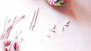 Diy cotton bud craft.