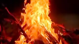 Burning woods in Winters