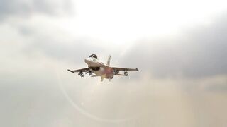 Fighter F16 Shooting missile
