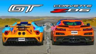 Ford GT v Corvette Z06_ DRAG RACE