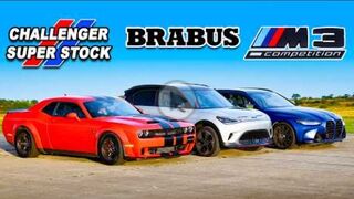 800hp Dodge Super Stock v BMW M3 v BRABUS