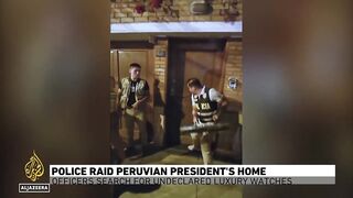 Peru President Dina Boluarte’s home raided in luxury watch investigation.