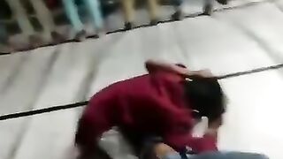 Two kids like a pro wwe super star