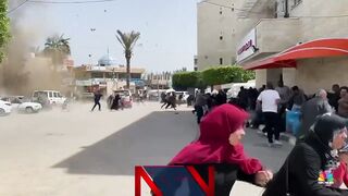 Israeli airstrike believed to have hit tents outside Al-Aqsa Hospital, killing journalists.