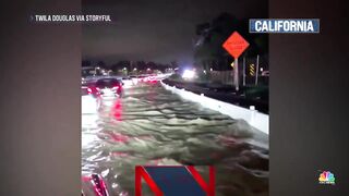 Severe flooding in Southern California leaves drivers stranded.