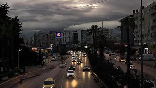 Road view with lost of car on road