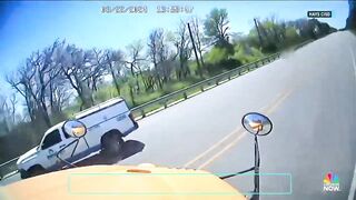 New dashcam video shows moments in deadly bus crash in Texas.