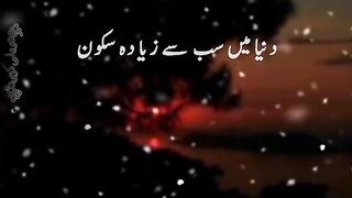 Dunya main sb se ziyda sakoon