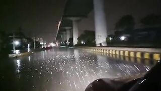 Raining during driving