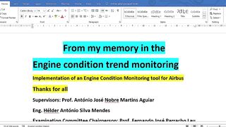 Engine Condition Monitoring from my memory_Part 01