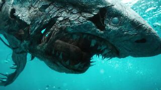 Dead Sharks chasing Jack Sparrow scene in Hindi _ Pirates of the Carribean.