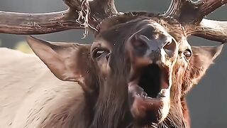 The stag calls to his herd
