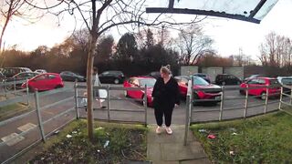 playful dog and toddler  take off after door opens